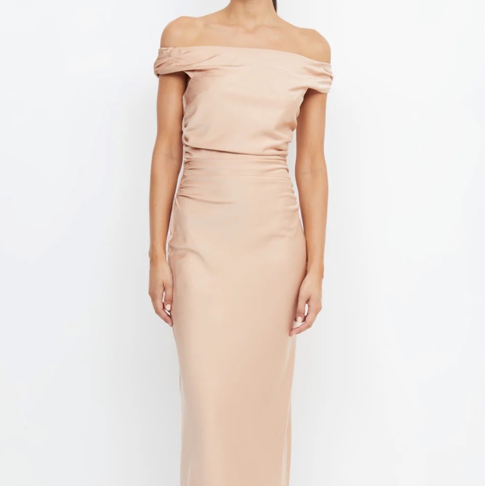Bec & Bridge Off Shoulder Maxi Dress Pink